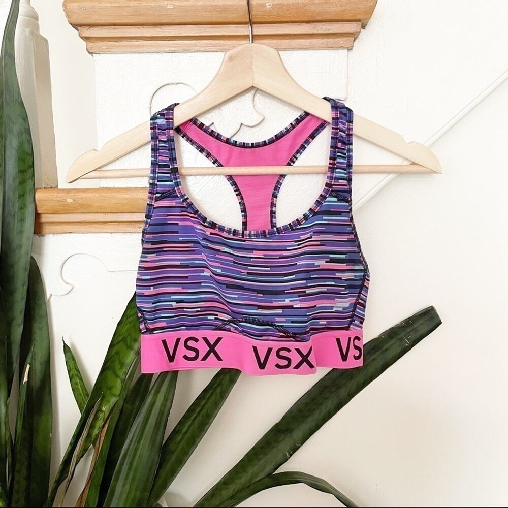 Victoria's Secret hot pink printed sports bra sz S